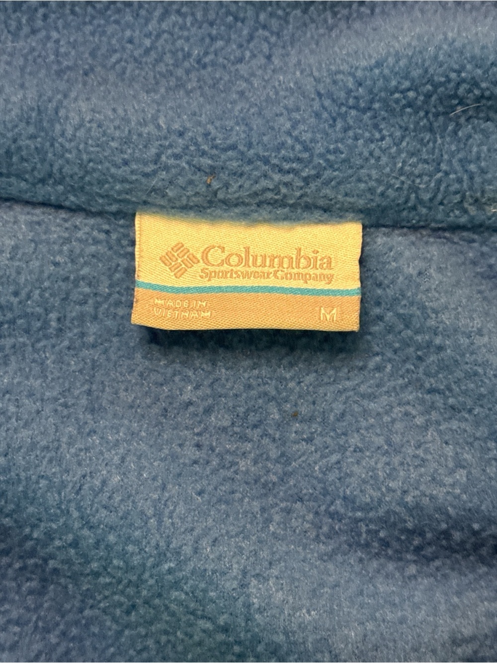 Columbia PFG Half-Zip Fleece Pullover Jacket with Green Trim Size Medium pockets - Picture 4 of 6